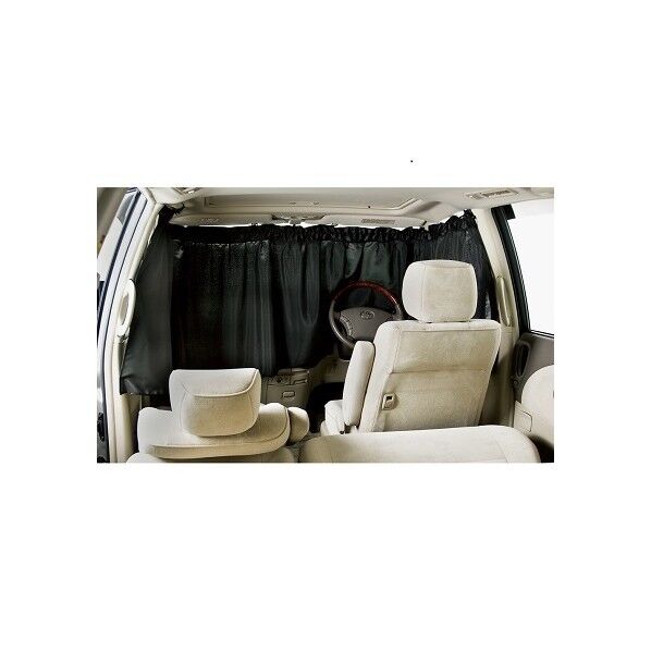 車内カーテン ミニバン前席用 3点セット ブラック 縦75横220高さ180 7901-03BK 1個