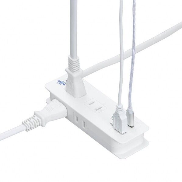 国内海外兼用4AC2USB3.4A1mタイプC付 ホワイト W44mm×H150mm×D23mm VFC34A4AC1C 1個