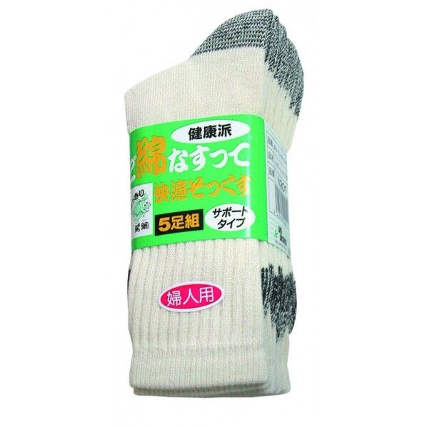 のびのびキナリ 婦人 先丸5P フリー 201-LA 5足