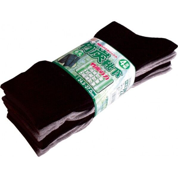 竹炭靴下 先丸 4P フリー 241 4足