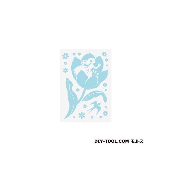 おやゆび姫ウォールステッカー ブルー 2 FWS-108-A2 1枚