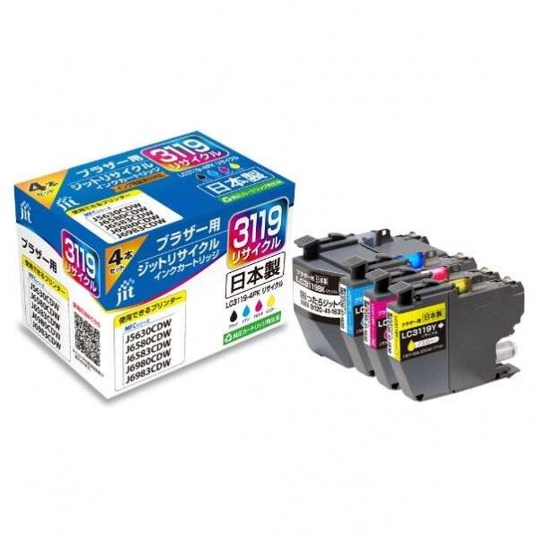 ブラザー brother LC3119-4PK対応ジットリサイクルインクカートリッジ 4色パック JIT-B31194P 1個