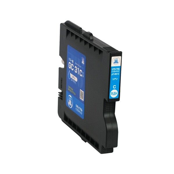 リコー RICOH GC31C対応ジットリサイクルインクカートリッジ シアン JIT-R31C 1個