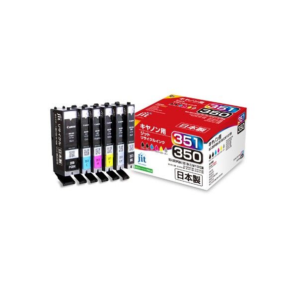 キヤノン Canon BCI-351+350/6MP対応リサイクルインクカートリッジ 6色パック JIT-AC3503516P 1個