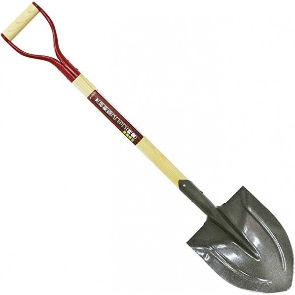 木柄剣先スコップ 補強溝付 軽量 1個