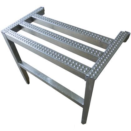 スチール製 簡易階段(溶融亜鉛めっき仕上げ) W450×D250×H400mm KIZUNA 2段