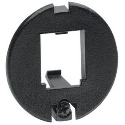 モジュラージャック取付円形フェースプレート黒（１０個入）