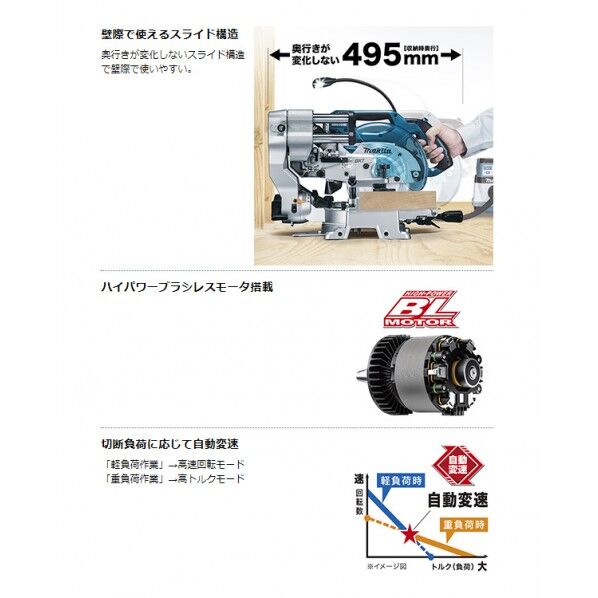 マキタ(makita) 18V 充電式スライドマルノコ アルミベース仕様 鮫肌
