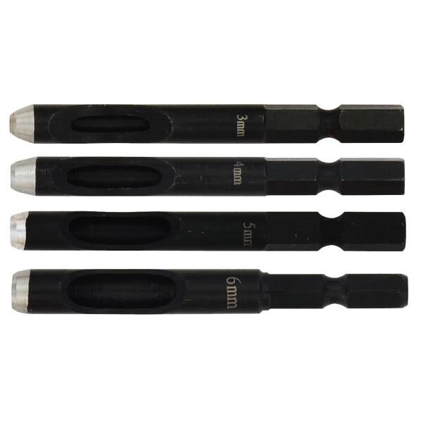 六角軸皮抜きポンチセット 4本組 HMP-4S 1個