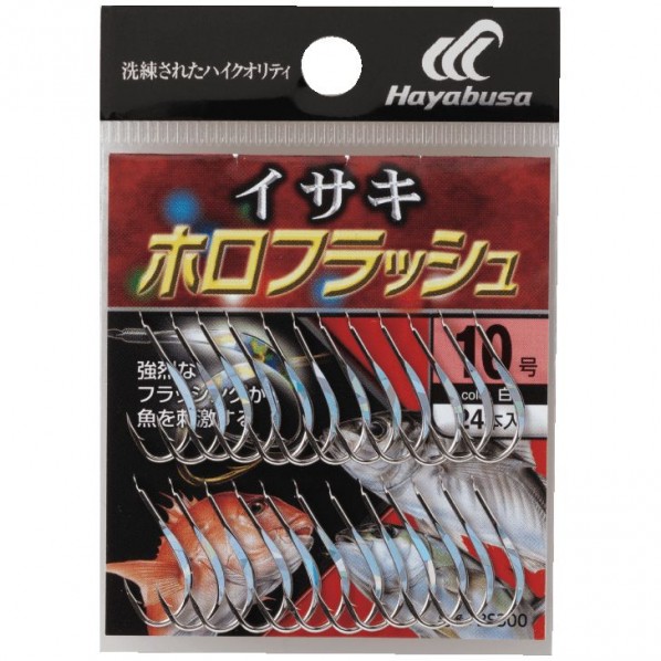 小袋バラ鈎 イサキ白 ホロフラッシュ BS300 10号 BS300-10 1個