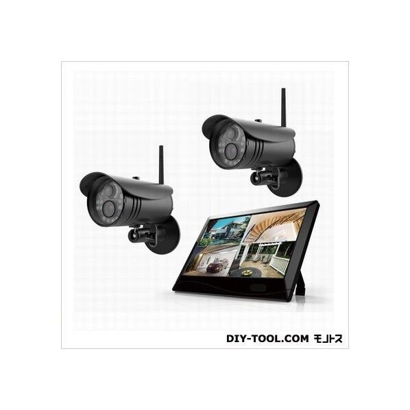 高解像度ワイヤレスセキュリティカメラシステム/カメラ2台セット W255xH173x D38mm MT-WCM300 1セット