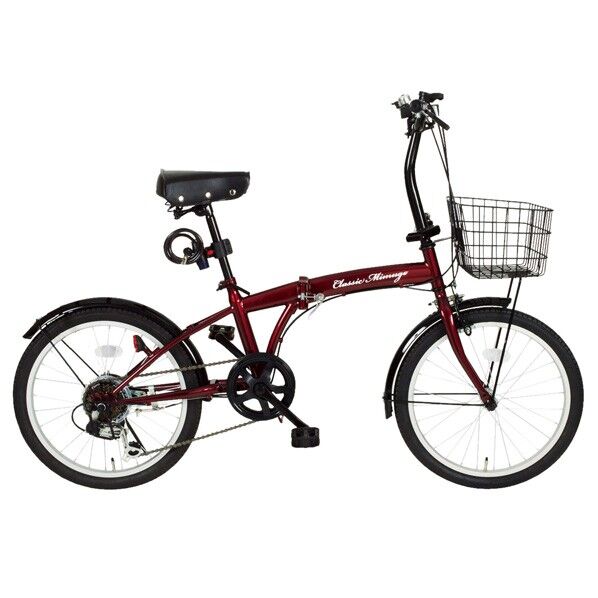 Classic Mimugo Classic Mimugo FDB206SL 150×56×105cm クラシックレッド MG-CM206L 自転車 折畳み 20インチ 1台