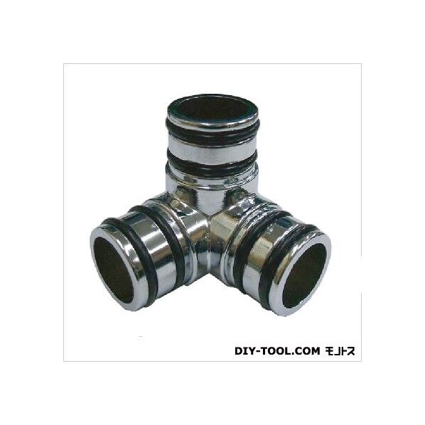 三方エルボジョイントパッキン付 クロームメッキ 25mm 28213 1個