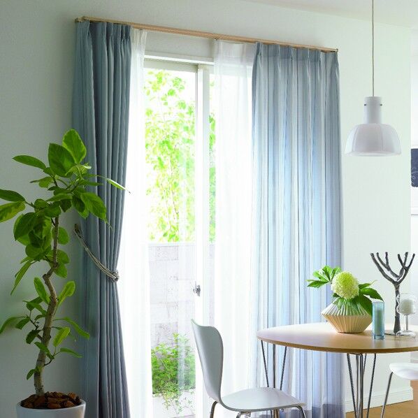 伸縮カーテンレール角型ダブル ナチュラル