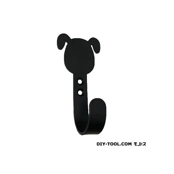 子犬フック 黒 105x50x43mm 75810 1個