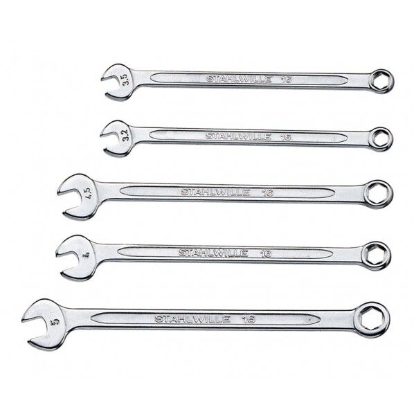 六角片目片口スパナセット 16/5PC