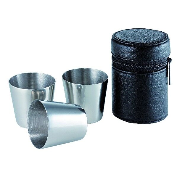 ステンレスカップ革ケース付 BM-242 3個
