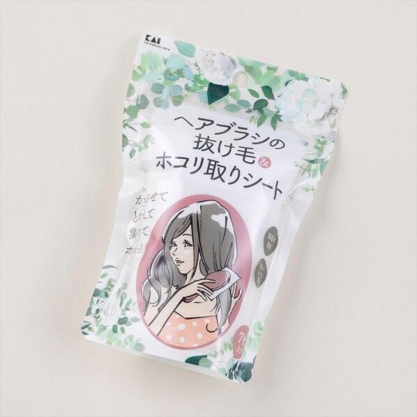 ヘアブラシの抜け毛&ホコリ取りシート 130×90×1mm 000KQ3133 7枚