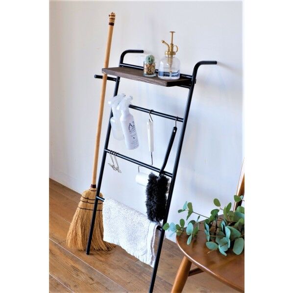 アイアンラダーラック ダークブラウン W472×D259×H861mm ILR-DB 1台