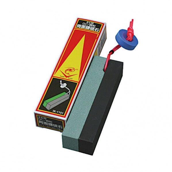 GC/微粒 両面鎌砥石 紐付 エビ印 170×42×30(mm) 1つ