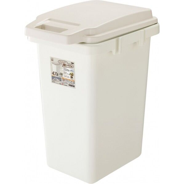 ワンハンドパッキンペール45JS(ゴミ箱 45L ) ベージュ 34.1×45×57.5cm GBED007 1個