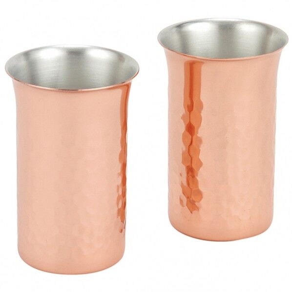 純銅鎚目一口ビール2PCセット 径58×90mm 1つ