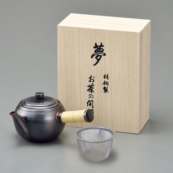 横手急須 ストレーナー付 急須:径120×160×80mm(径96mm)、ストレーナー:外径69・内径62×44mm 1つ