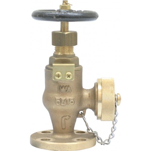 【船舶用】黄銅製 ホースアングルバルブ(JIS F7334) 5K-15A90° 54AB0515B 1個