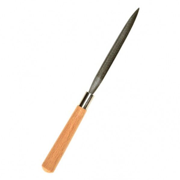 細工用ヤスリ 柄付 半丸 グレー 全長：200mm No30 1つ