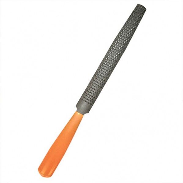 木工用ヤスリ グリップ付 半丸 ベージュ×グレー ヤスリ部分・150mm No70 1つ