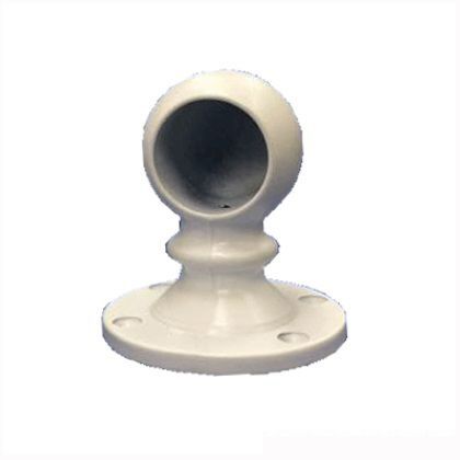 ホワイトブラケット25止 ホワイト塗装 61x56mm 30189 1個