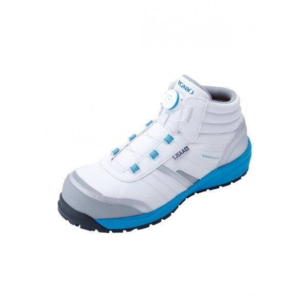 IGNIO ダイヤル式セーフティシューズ A種 耐滑ミッドカットホワイト25．5 IGS1057TGF-WH25.5 1個