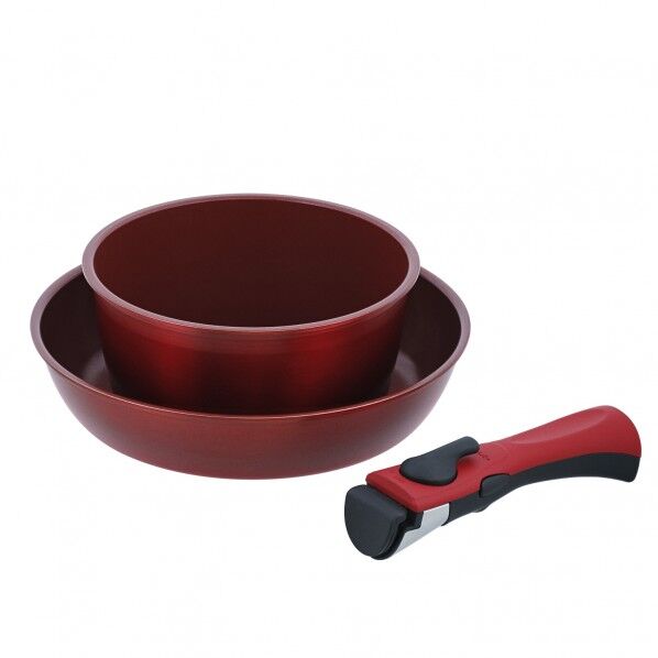 デリシャスサインエボルト ワンハンドル IH 3点セット レッド