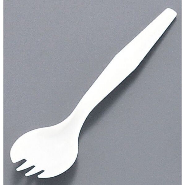 使い捨てフォークスプーン #140 袋入 白 XTK4901 500本