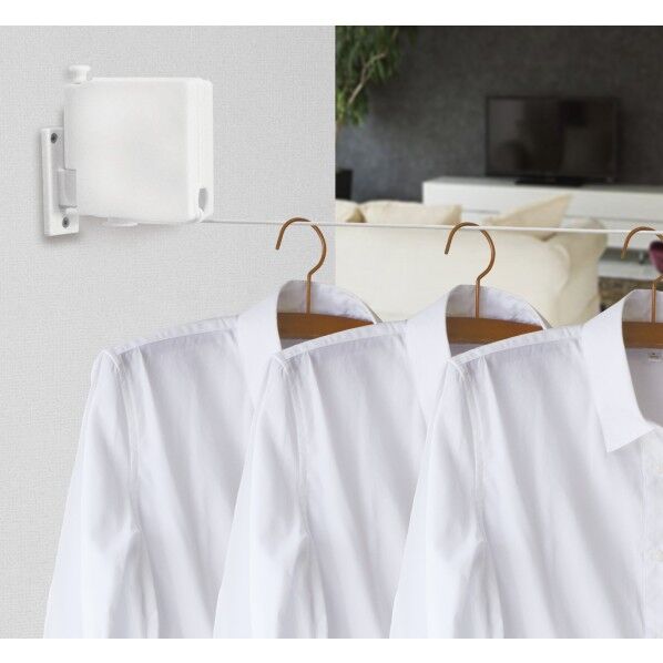 快適便利 室内用ランドリーロープ ホワイト 137×140×38mm N-3340 1台