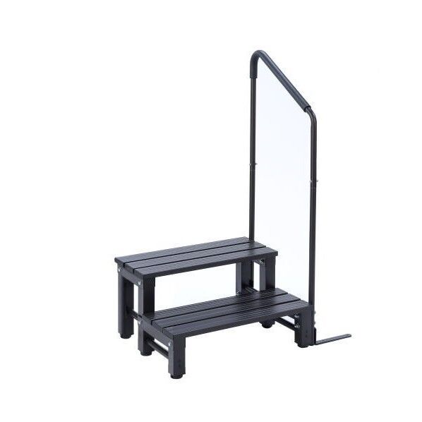 手摺付きアルミステップ ブラウン 幅67×奥行53×高さ116(ステップ幅65×奥行26.5)
ステップ台高さ1段:175 2段:325 TAN-966 1台