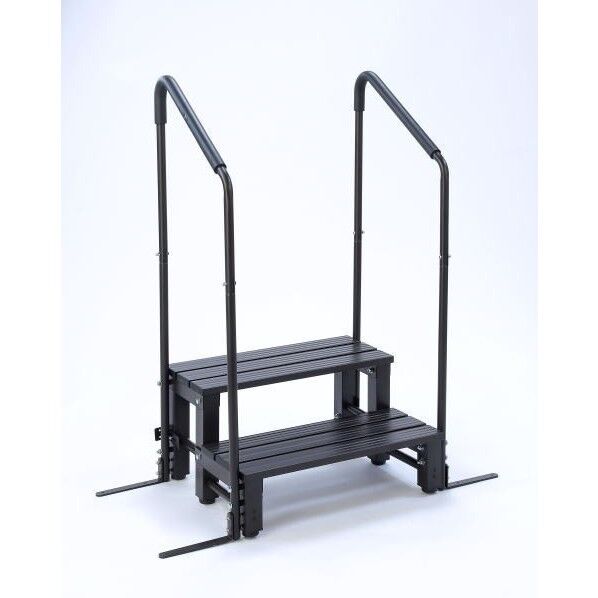 両手摺付きアルミステップ ブラウン 幅67×奥行53×高さ116(ステップ幅65×奥行26.5)
ステップ台高さ1段:175 2段:325 TAN-968 1台