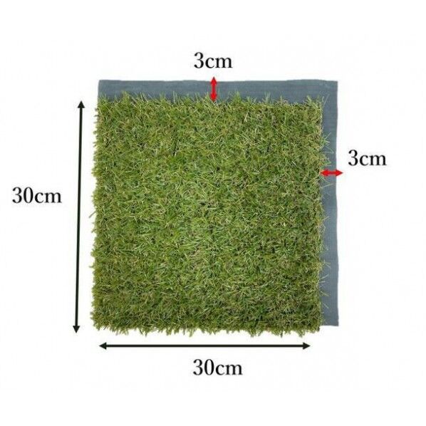 人工芝マット 約タテ30(防草シート+3cm)×ヨコ30(防草シート+3cm)×厚み1.3cm TAN-979-9 9枚