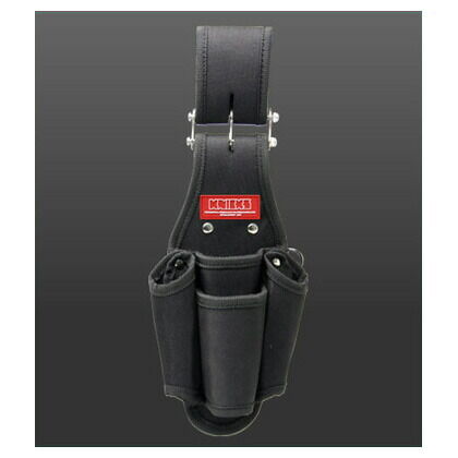 ペンチ.ドライバーホルダー型押し4Pチェーン式 黒 105×350×50 KC-401PLN-DX 1個