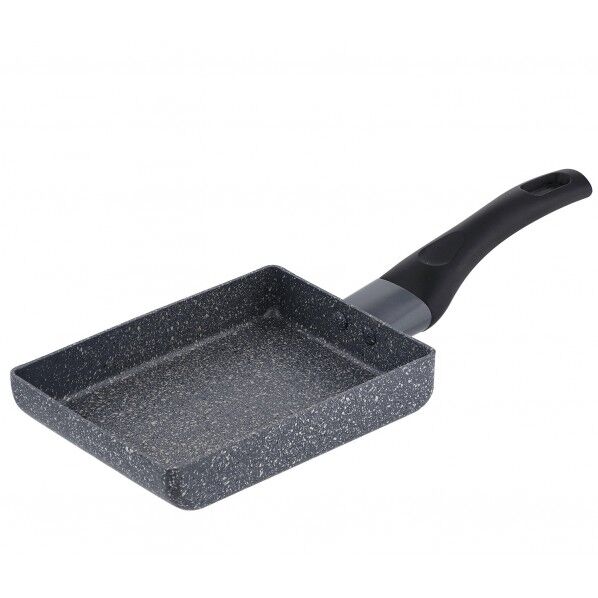 メガクオリティ マーブルストーン エッグパンIH 13×18cm ダークグレー