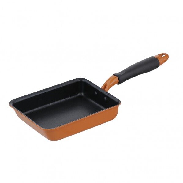 ベストウェア レジスタンス 耐摩耗性300万回 ガス火エッグパン 13×18cm オレンジ