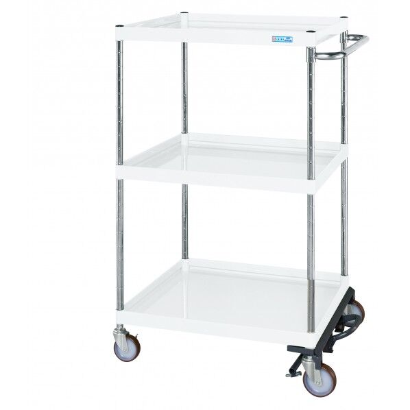 CSパールワゴン(中量タイプ/サイレントエラストマー車/フットブレーキ付) パールホワイト W1200×D600×H1200 CSP-12123BRSEW 1台