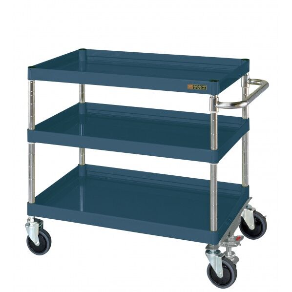 CSパールワゴン(中量タイプ/ゴム車/フロアストッパー付) ダークグレー W750×D500×H740 CSP-7573FSD 1台