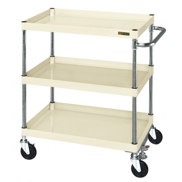 CSパールワゴン(中量タイプ/ゴム車/フロアストッパー付) アイボリー W1200×D600×H880 CSP-1283FSI 1台