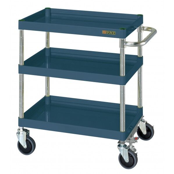 CSパールワゴン(中量タイプ/サイレントエラストマー車/フロアストッパー付) ダークグレー W600×D400×H740 CSP-6073FSSED 1台