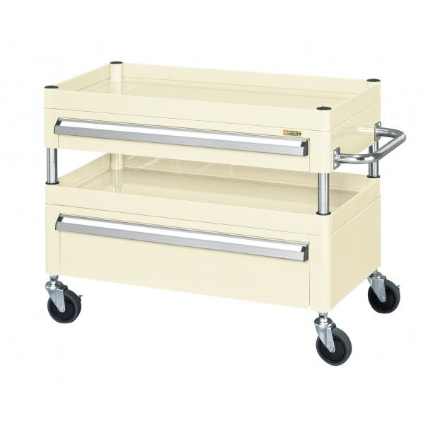 CSパールワゴン(中量タイプ/サイレントエラストマー車/引出し付) アイボリー W600×D400×H600 CSP-6062ACSEI 1台