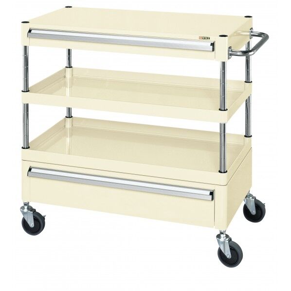 CSパールワゴン(中量タイプ/サイレントエラストマー車/引出し付) アイボリー W600×D400×H740 CSP-6072ACSEI 1台