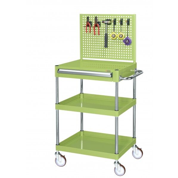 CSパールワゴン(中量タイプ/引出し・上部パンチングパネル付)