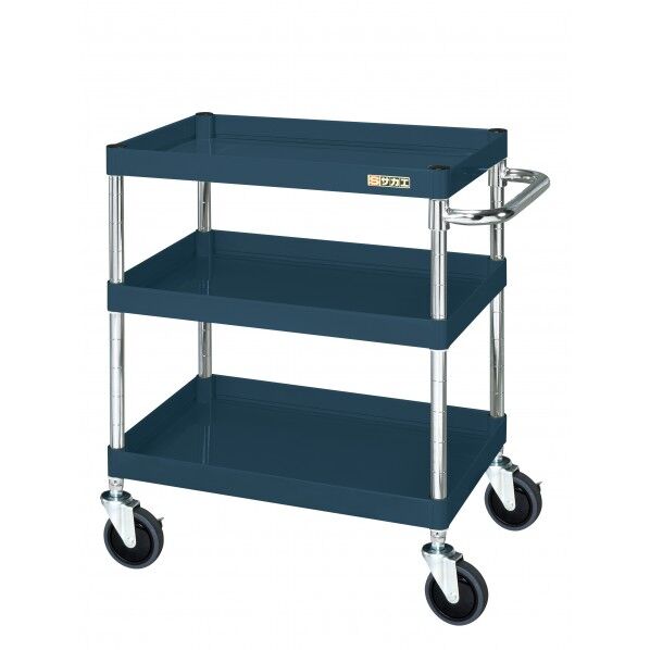 CSパールワゴン(中量タイプ/ナイロンウレタン車/H740/3段) ダークグレー W600×D400×H740 CSP-6073NUD 1台