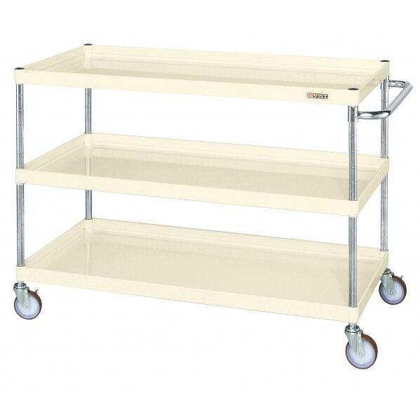 CSパールワゴン(中量タイプ/ナイロンウレタン車/H880/3段) アイボリー W1000×D650×H880 CSP-1083NUI 1台